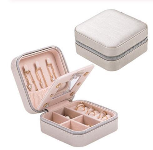 Portable Jewelry and Cosmetic Storage Box Travel Organizer Case for Accessories