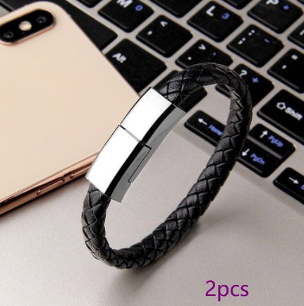 Multifunctional Bracelet Charger USB Charging Cable for iPhone 14/13 Max, USB-C, and Micro USB Devices