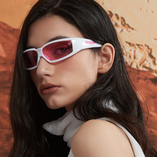 Retro Oval Frame Sunglasses Y2K UV400 Fashion Punk Glasses for Men & Women