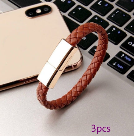 Multifunctional Bracelet Charger USB Charging Cable for iPhone 14/13 Max, USB-C, and Micro USB Devices