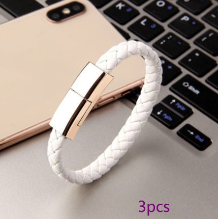 Multifunctional Bracelet Charger USB Charging Cable for iPhone 14/13 Max, USB-C, and Micro USB Devices