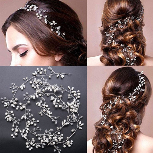 Crystal and Pearl Bridal Hair Accessory Elegant Wedding Headpiece for Brides