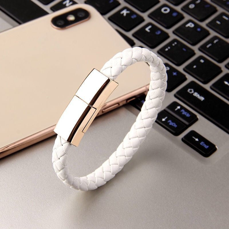 Multifunctional Bracelet Charger USB Charging Cable for iPhone 14/13 Max, USB-C, and Micro USB Devices