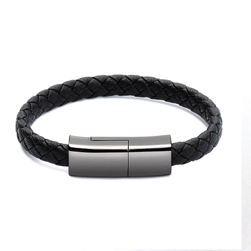 Multifunctional Bracelet Charger USB Charging Cable for iPhone 14/13 Max, USB-C, and Micro USB Devices